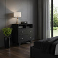 Black Manufactured Wood Two Drawer Dresser - 32-inch