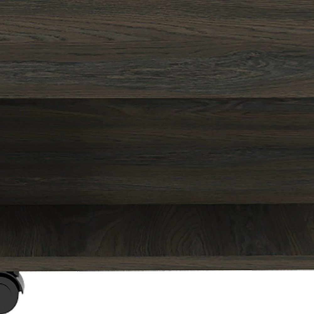Carbon Espresso Manufactured Wood Rectangular Coffee Table with Drawer