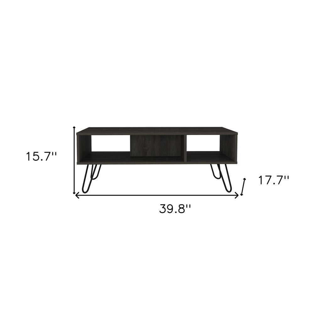 Carbon Espresso Manufactured Wood Rectangular Coffee Table - 40-inch