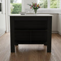Black and Ivory 41 Kitchen Island with Storage