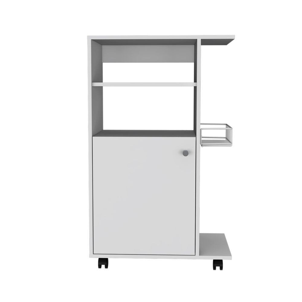 White 24 Rolling Kitchen Cart with Storage