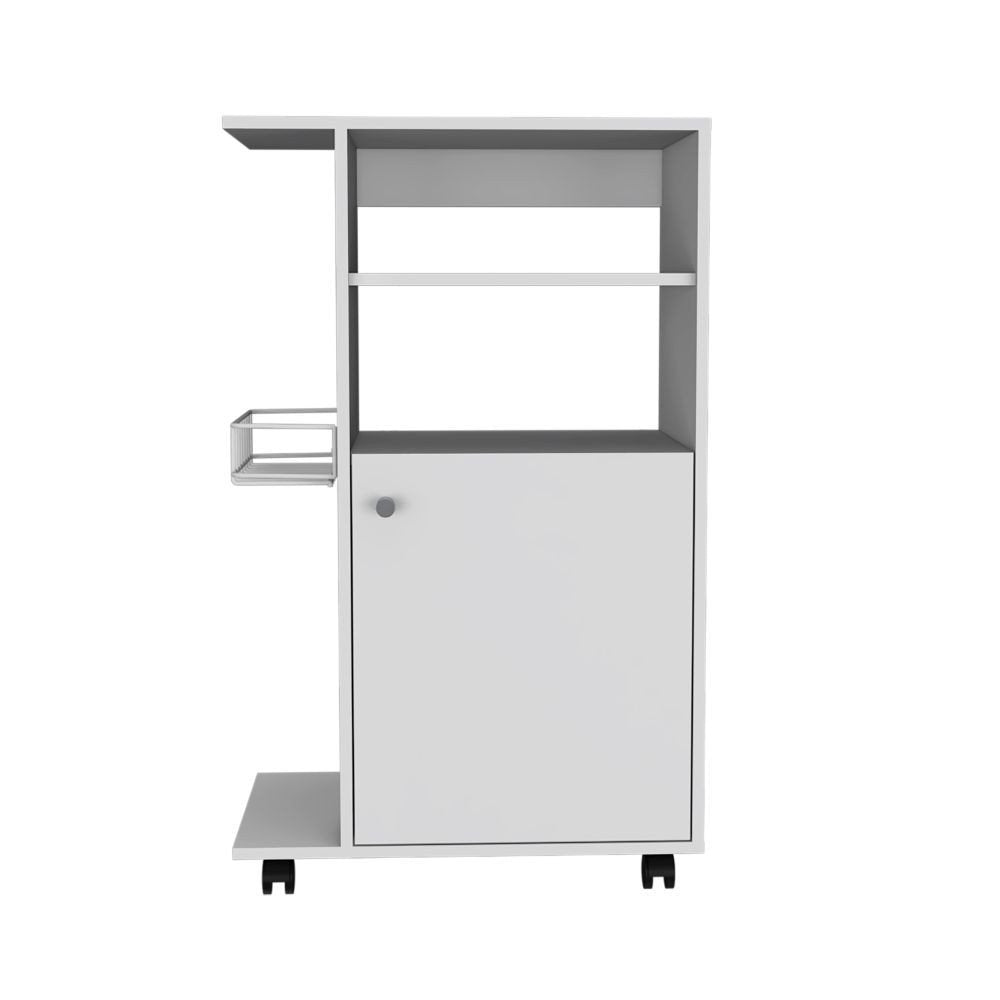 White 24 Rolling Kitchen Cart with Storage