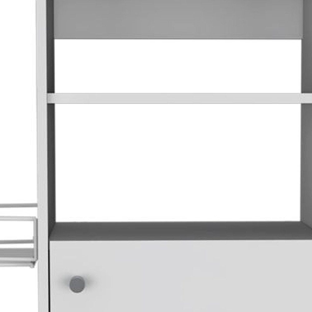 White 24 Rolling Kitchen Cart with Storage