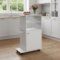 White 24 Rolling Kitchen Cart with Storage