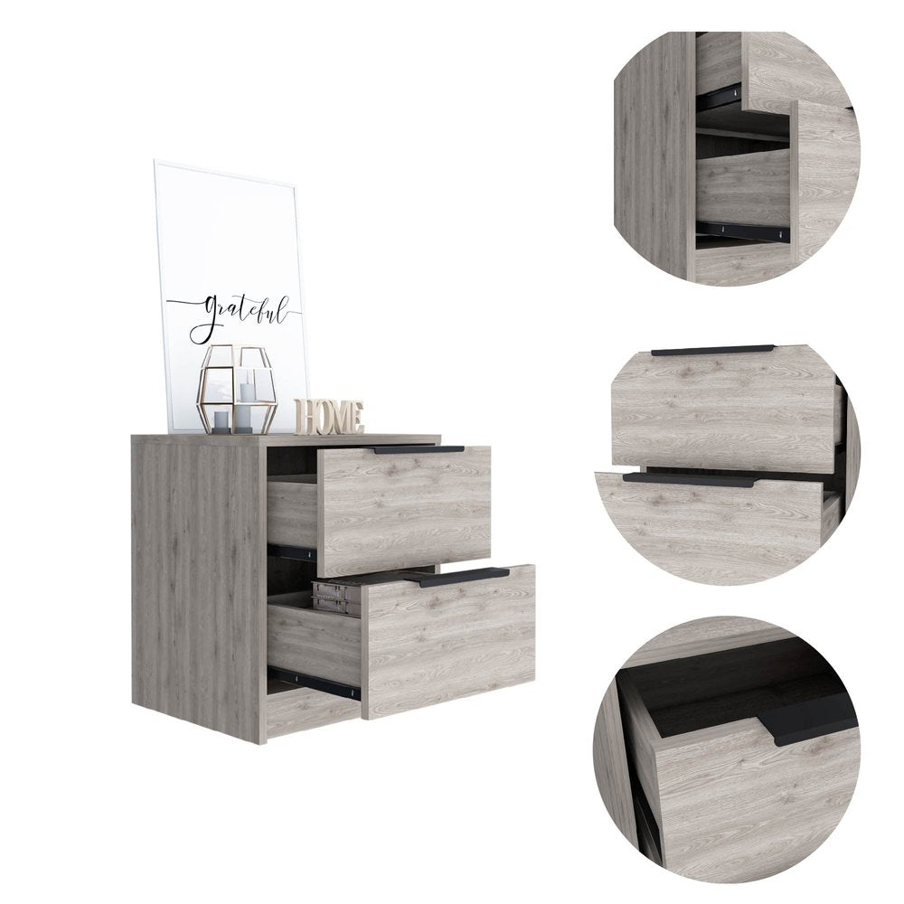 Wood One Drawer Nightstand - 19-inch