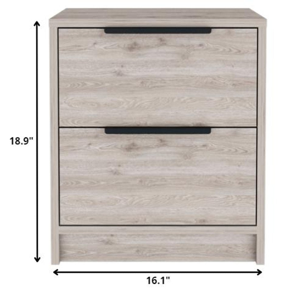 Wood One Drawer Nightstand - 19-inch