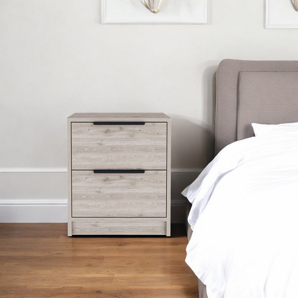 Wood One Drawer Nightstand - 19-inch