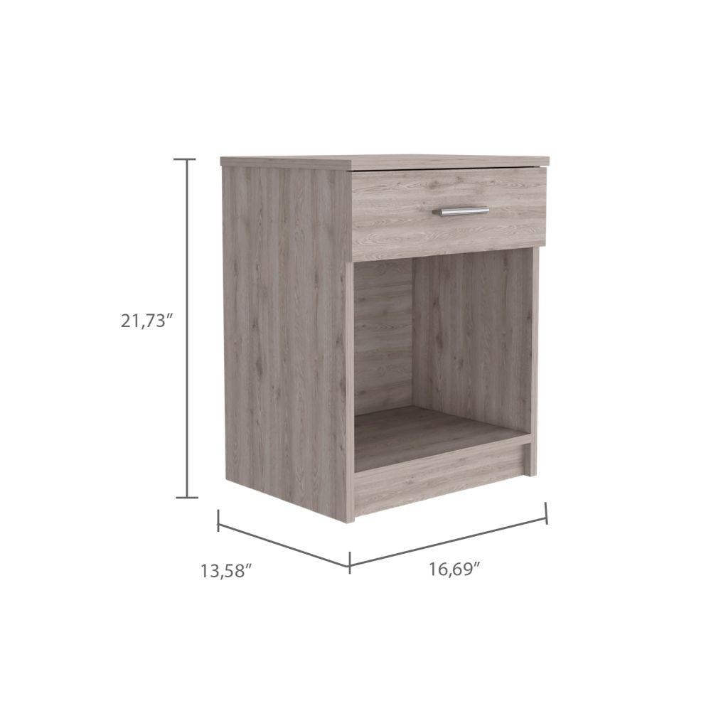 Wood One Drawer Nightstand - 22-inch