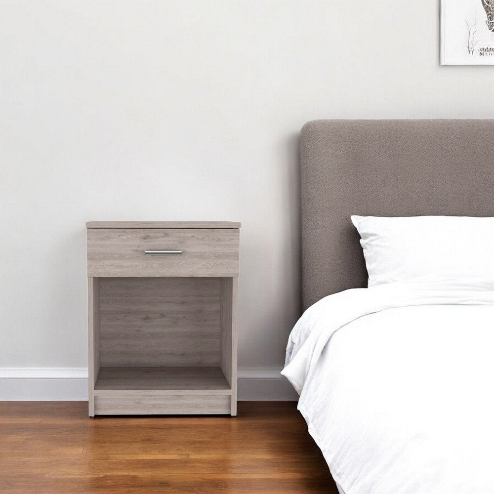 Wood One Drawer Nightstand - 22-inch