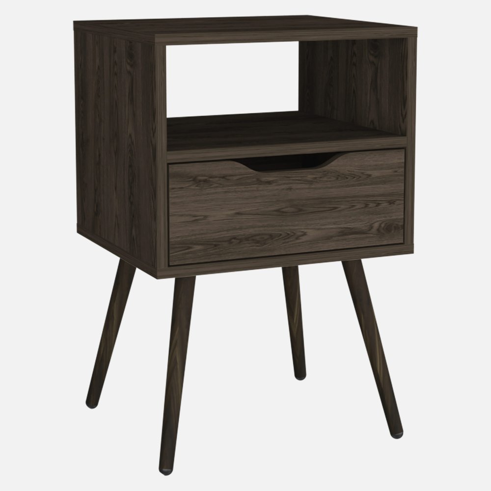 Wood One Drawer Nightstand - 25-inch