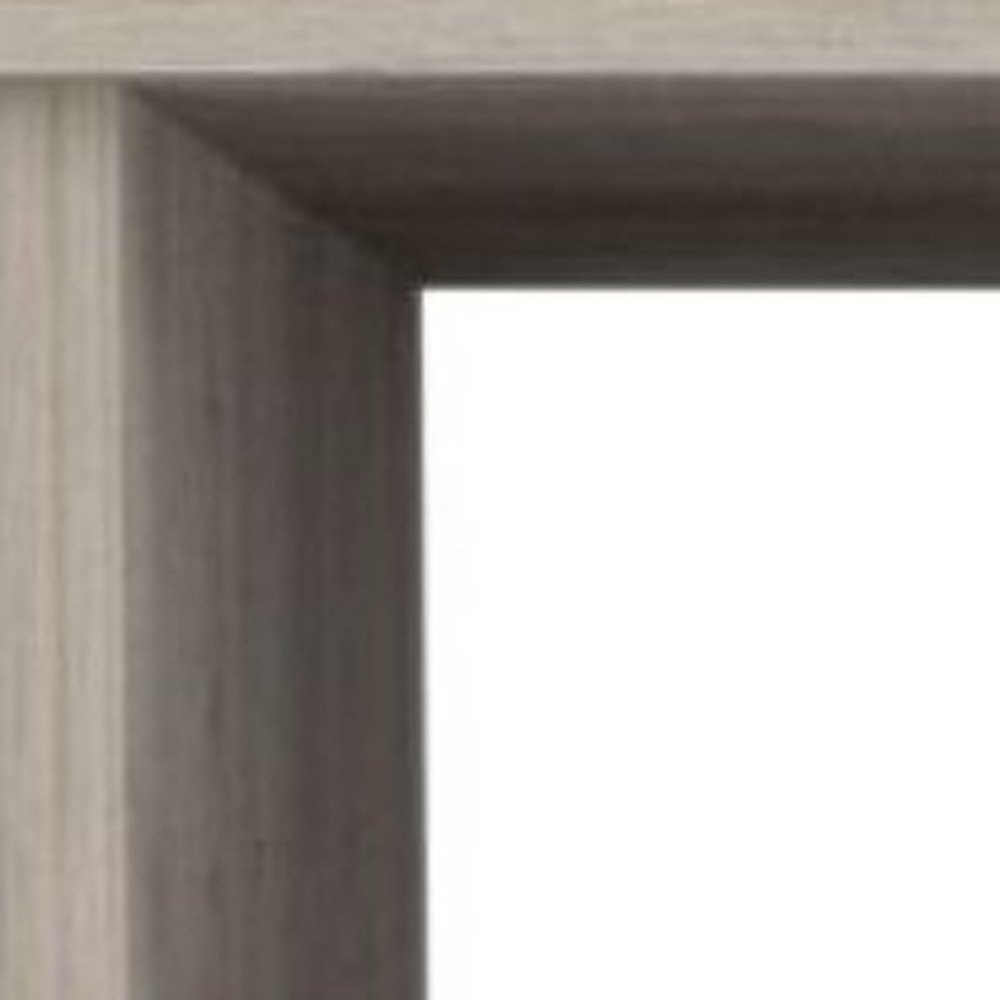 Light Gray Wood Two Drawer Nightstand - 20-inch