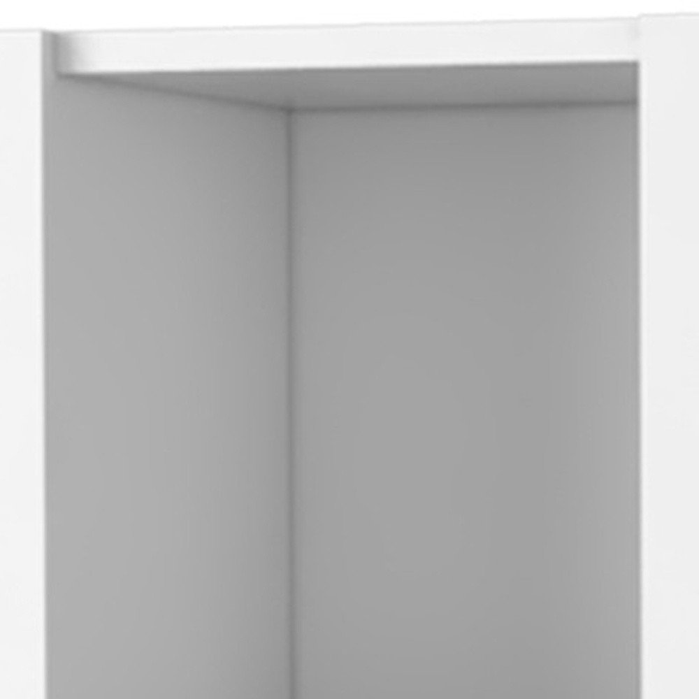 White Wood Wall Mounted Accent Cabinet with Four Doors - 59-inch