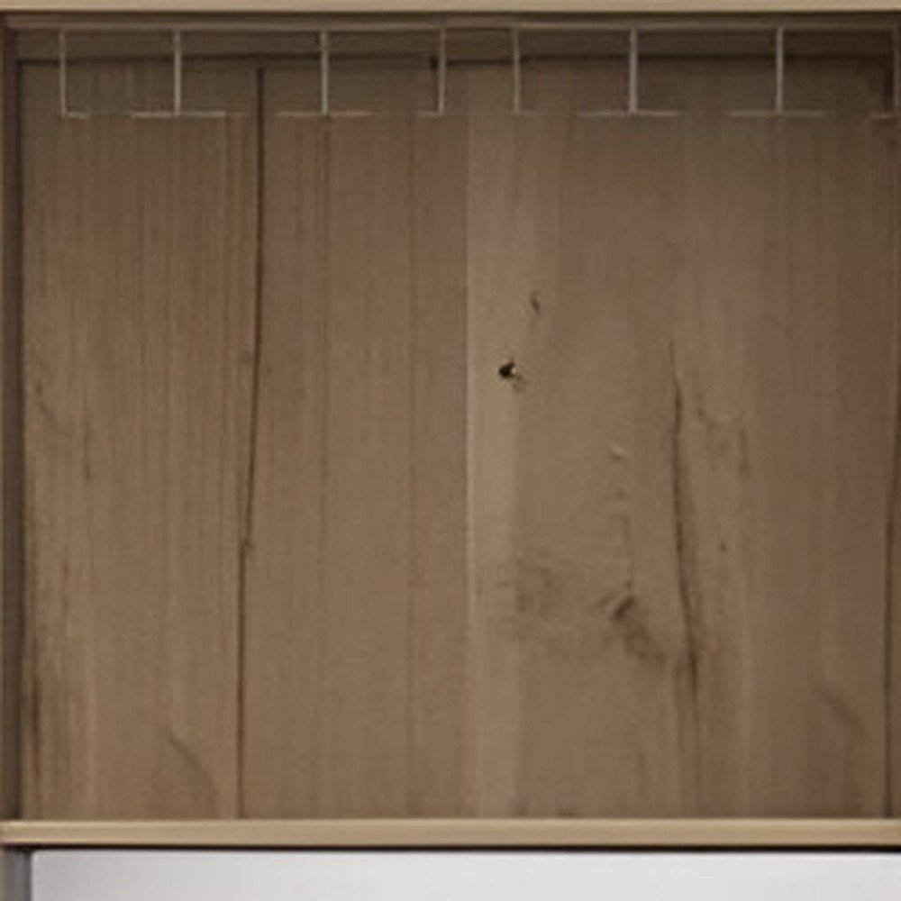 Oak Wood Bar Cabinet with Two Doors - 23-inch