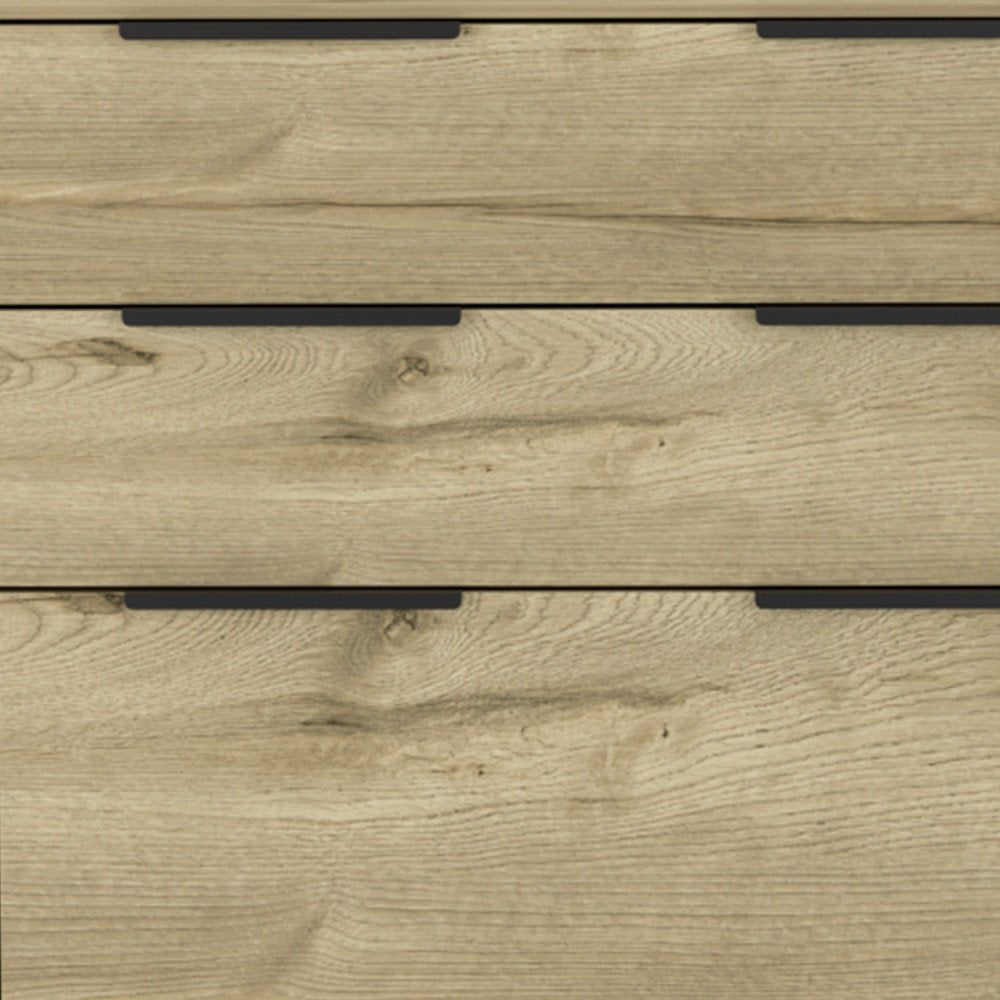 Brown and Black Wood Four Drawer Double Dresser - 47-inch