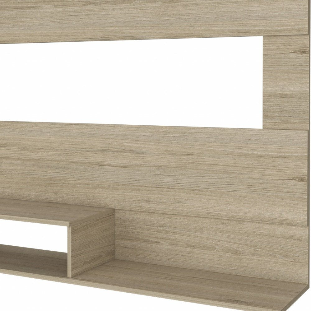 Light Pine Open Shelving Entertainment Center - 55-inch