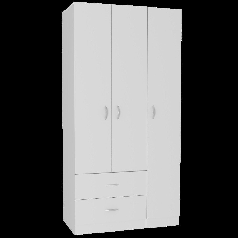 Brown Wood Two Door Two Drawer Combo Dresser - 71-inch