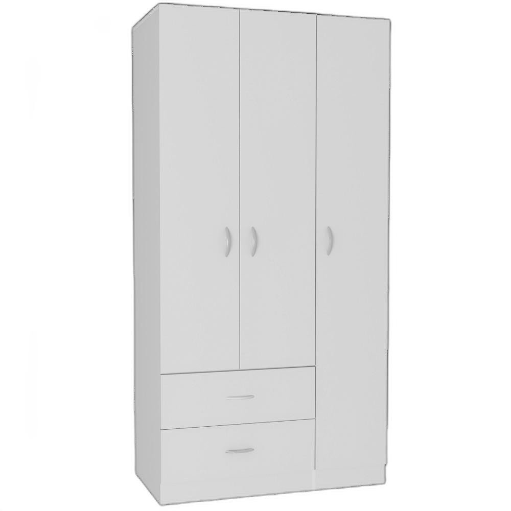 Brown Wood Two Door Two Drawer Combo Dresser - 71-inch