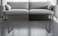 Gray and Onyx Metal Lift Top Coffee Table with Two Shelves - 41-inch