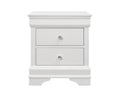 White Wood Shagreen Two Drawer Nightstand - 24-inch