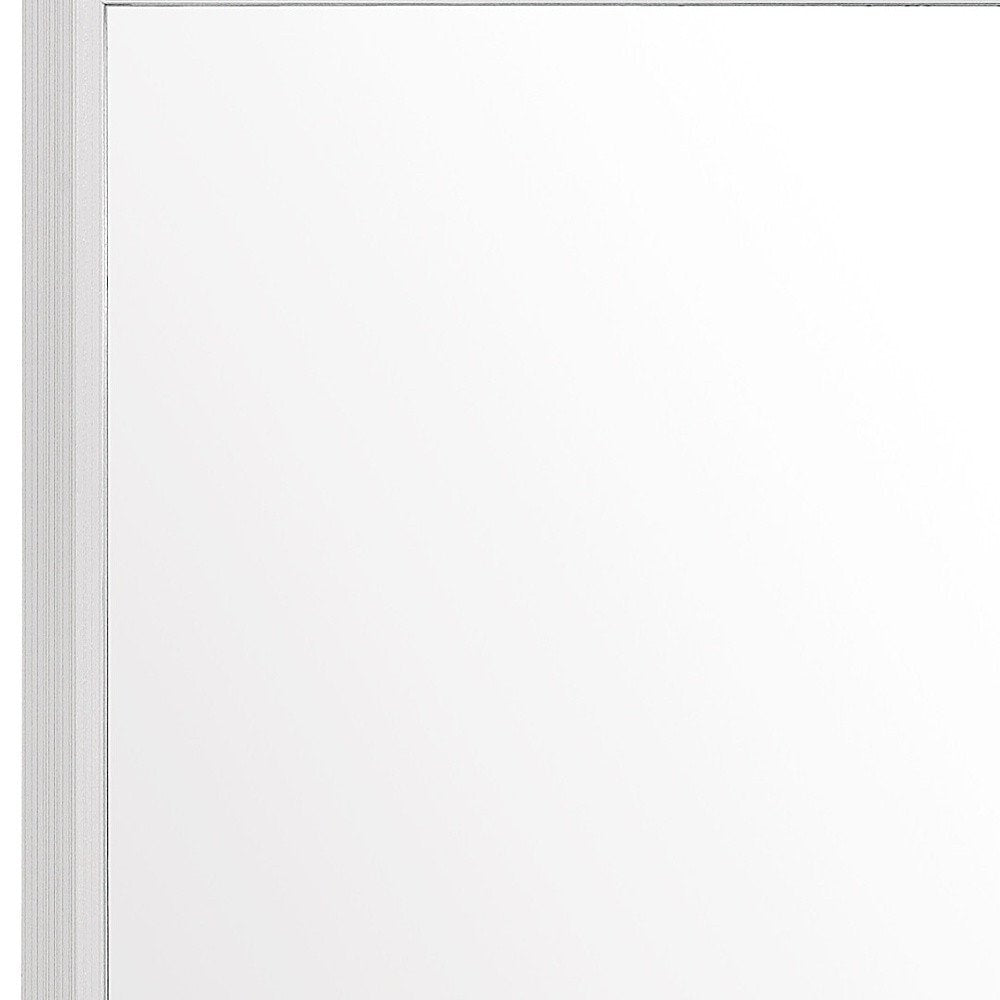 White Framed Dresser Mirror - 35-inch