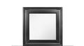 Gray Square Wood Framed Accent Mirror - 38-inch