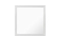 White Square Wood Framed Accent Mirror - 38-inch