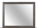 Gray Wood Framed Accent Mirror - 37-inch