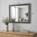 Gray Wood Framed Accent Mirror - 37-inch