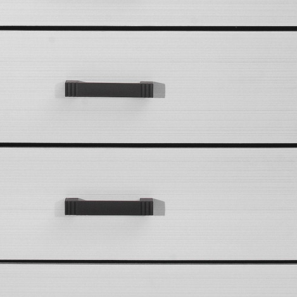 White Wood Five Drawer Standard Chest - 31-inch