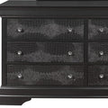 Metallic Grey Solid Wood Six Drawer Double Dresser - 58-inch