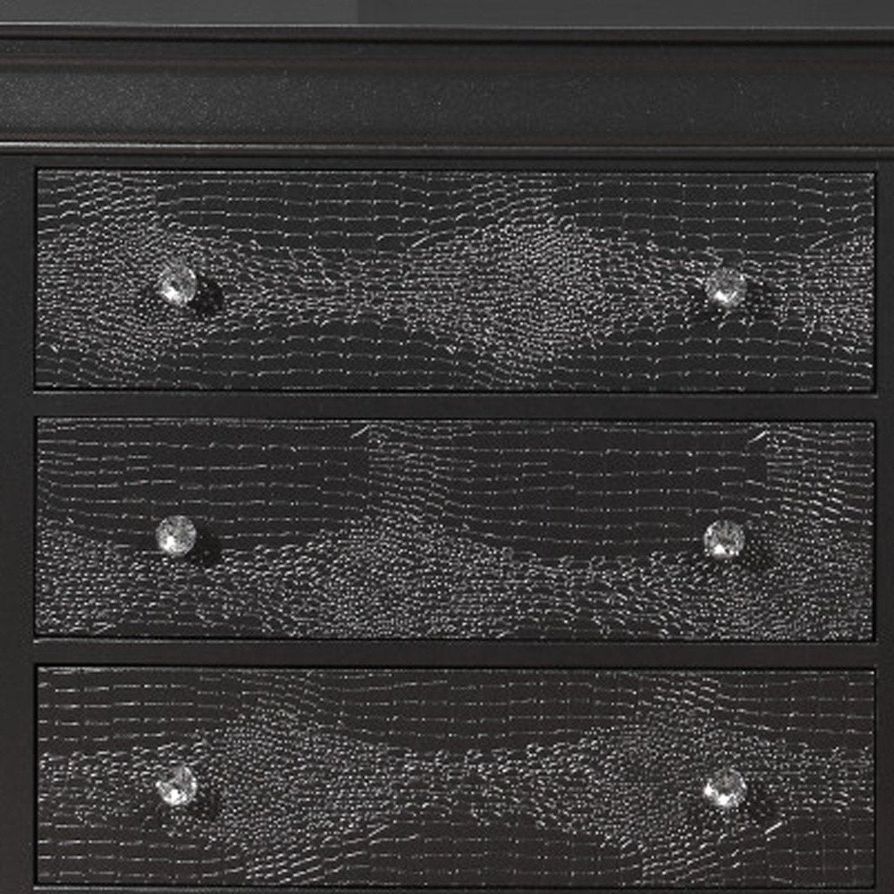 Metallic Grey Solid Wood Six Drawer Double Dresser - 58-inch