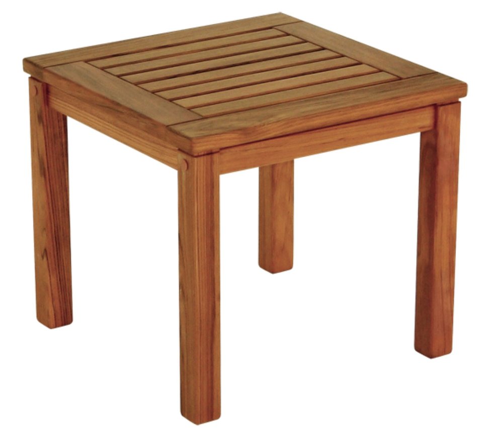 Brown Solid Wood Square End Table - 18-inch