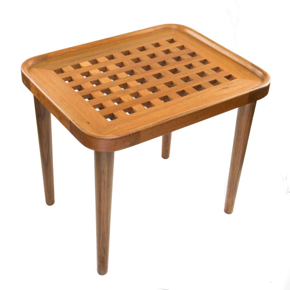 Brown Solid Wood Rectangular End Table - 18-inch