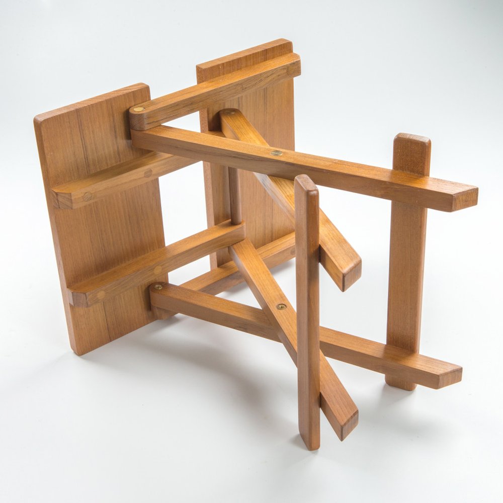Brown Solid Wood Square End Table - 12-inch