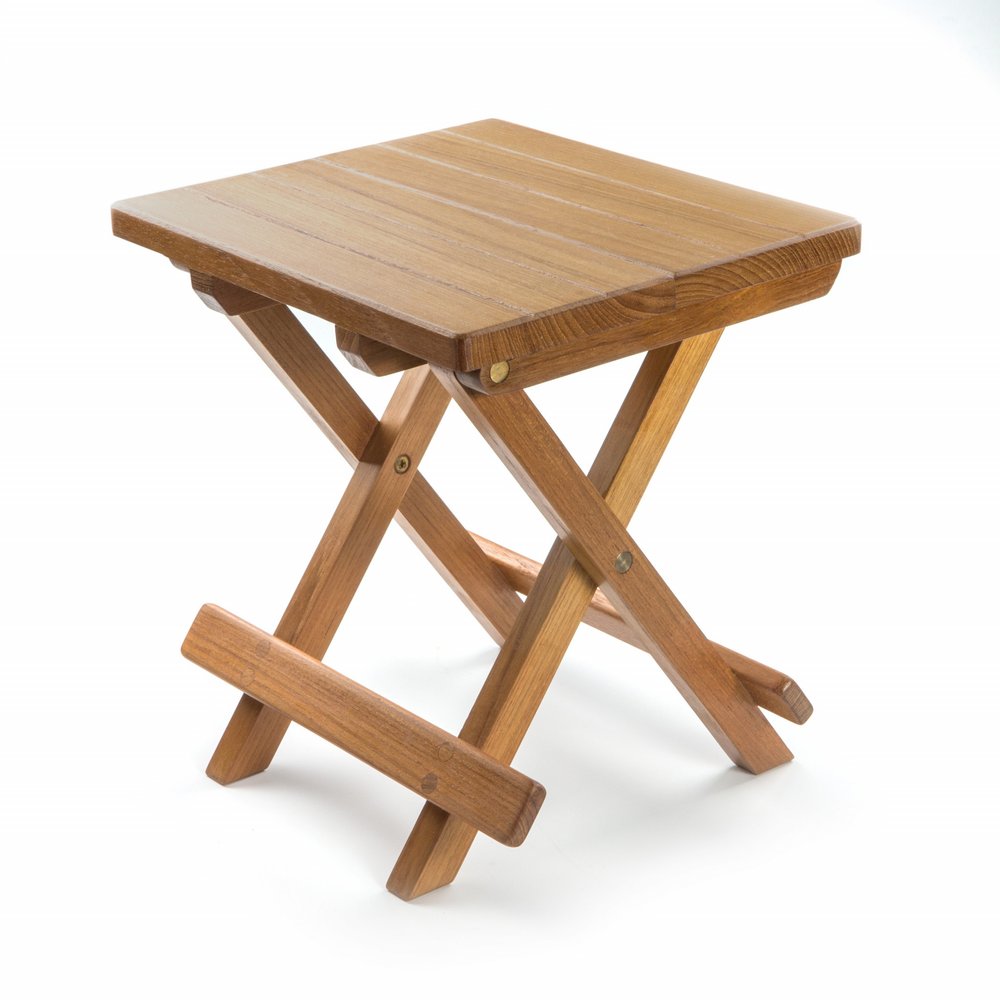 Brown Solid Wood Square End Table - 12-inch