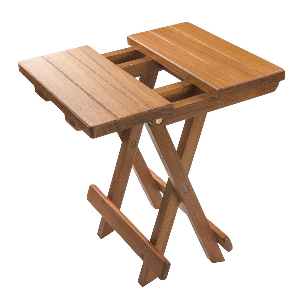 Brown Solid Wood Square End Table - 12-inch