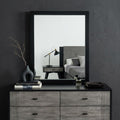 Black Wood Framed Dresser Mirror - 40-inch