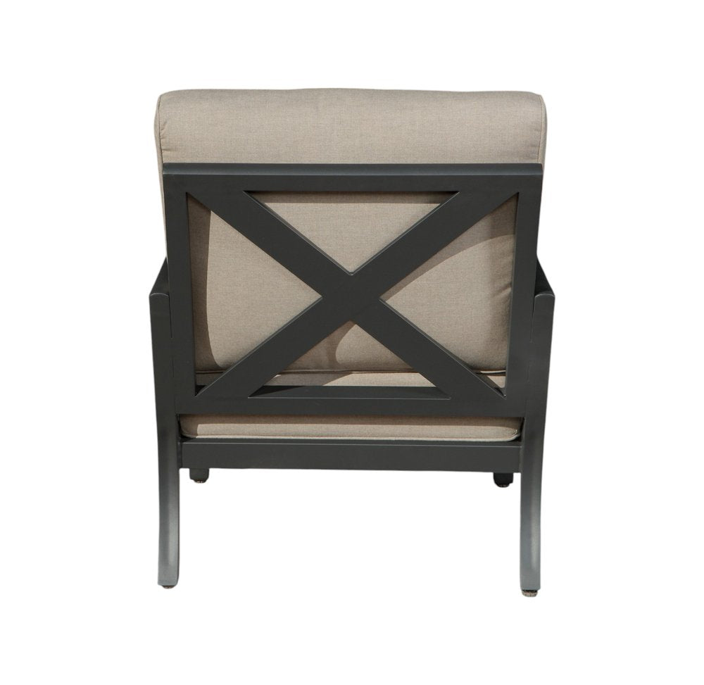 Six Piece Gray Metal Sectional Seating Group with Table