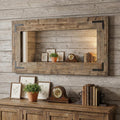 Brown Wood Framed Leaning Accent Mirror - 75-inch