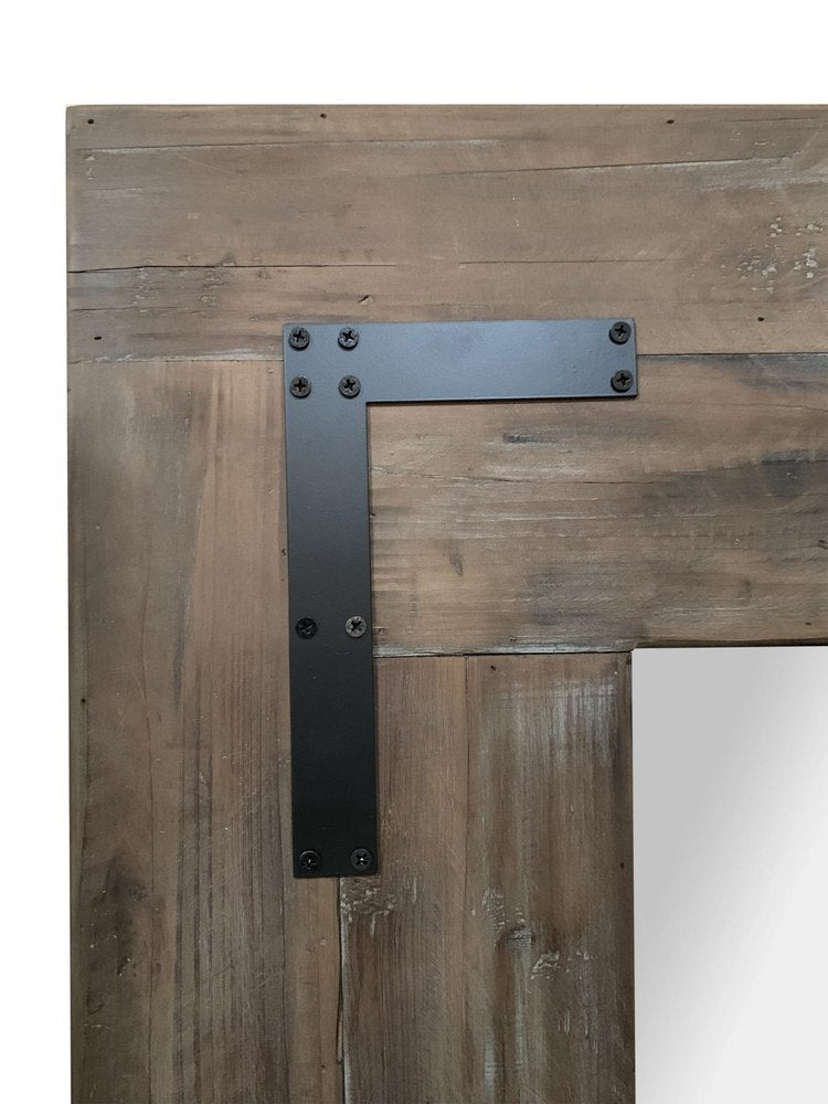 Brown Wood Framed Leaning Accent Mirror - 75-inch