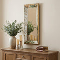 Silver Glass Framed Accent Mirror - 20-inch