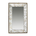 Silver Glass Framed Accent Mirror - 20-inch