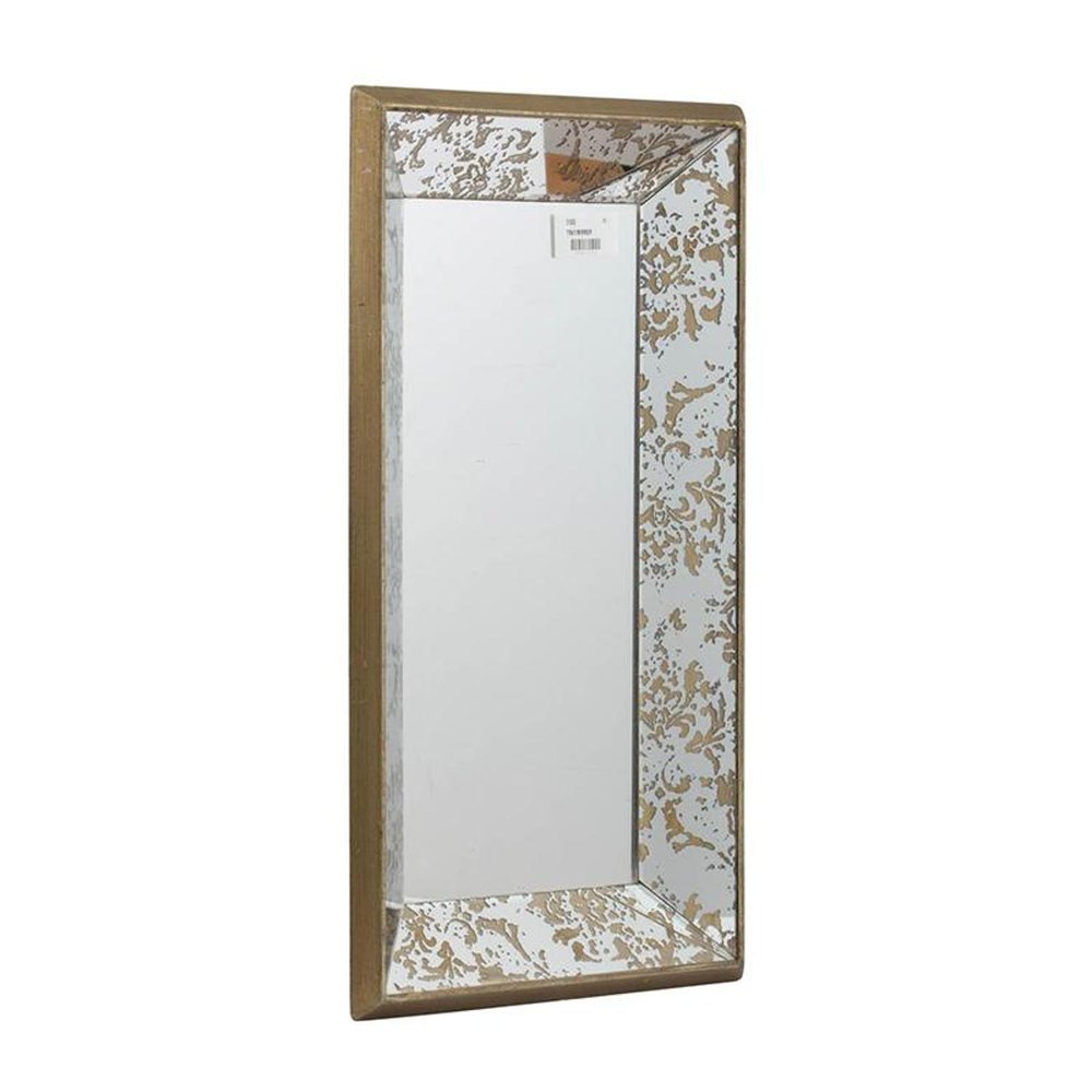 Silver Glass Framed Accent Mirror - 20-inch