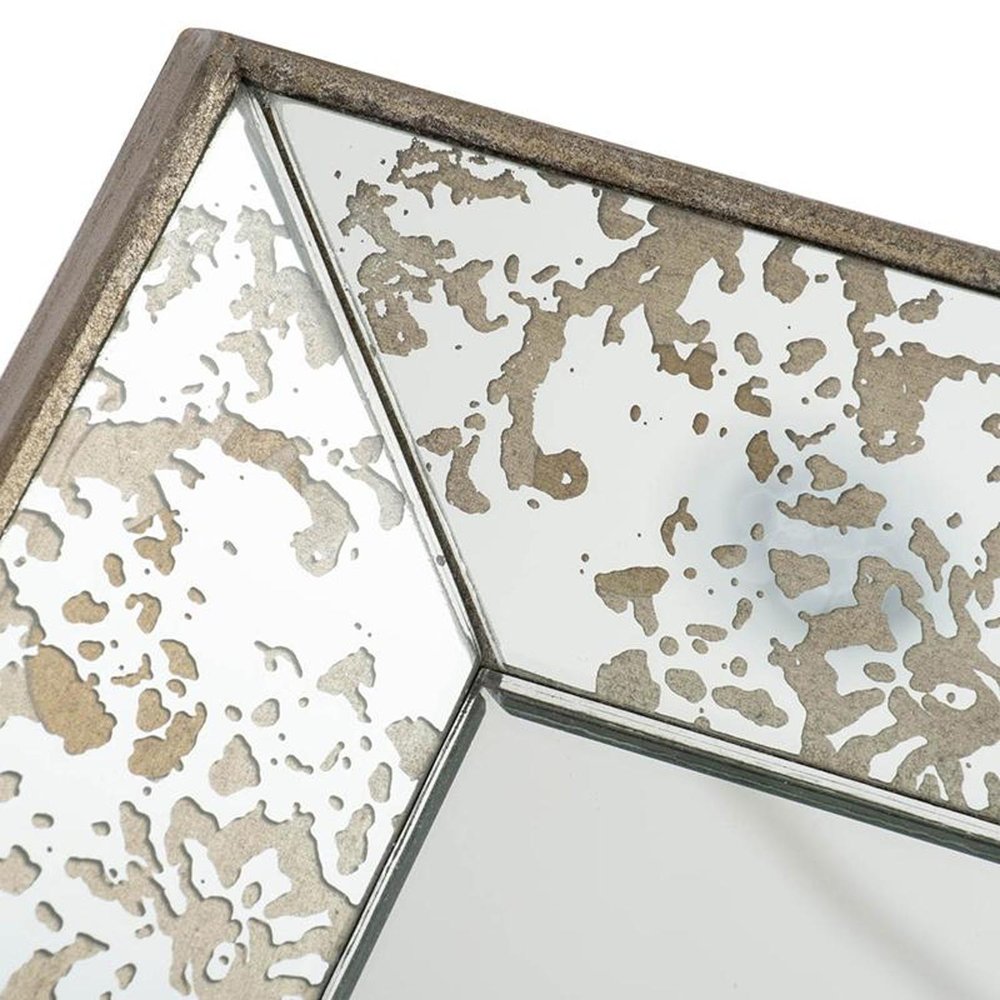 Silver Glass Framed Accent Mirror - 20-inch