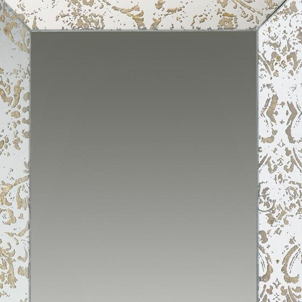 Silver Glass Framed Accent Mirror - 20-inch