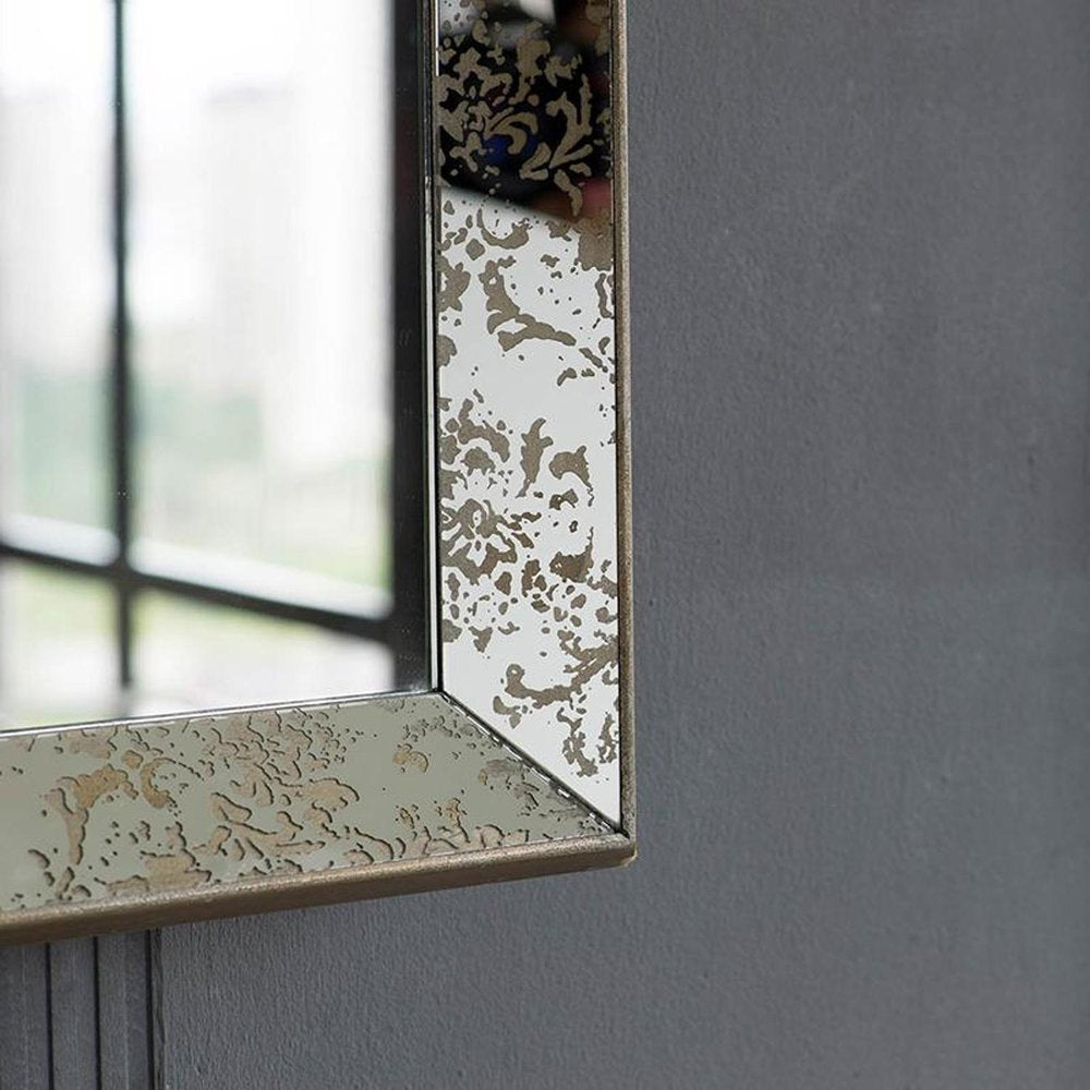 Square Vintage Style Wall Mounted Accent Mirror - 15-inch