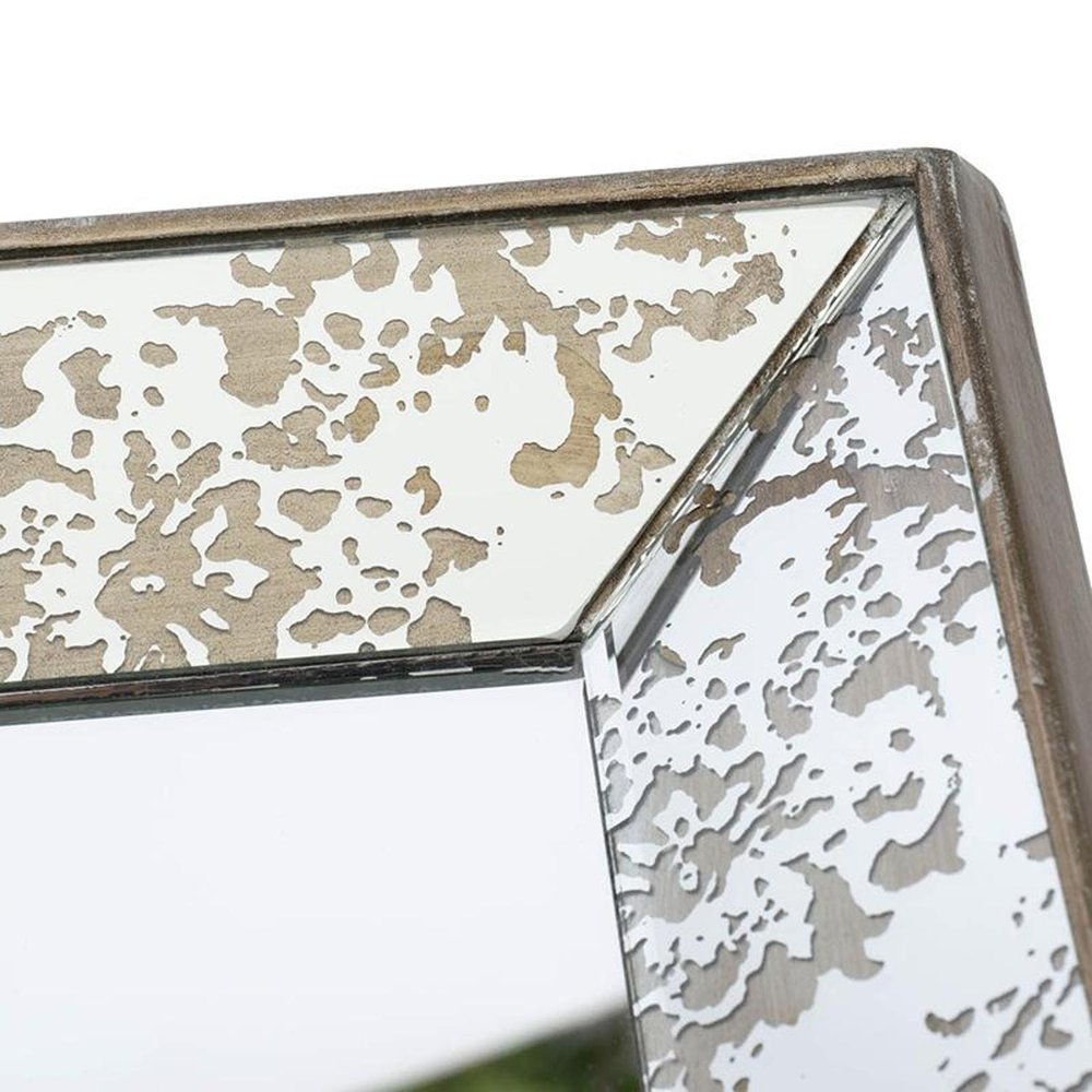 Square Vintage Style Wall Mounted Accent Mirror - 15-inch