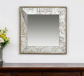 Square Vintage Style Wall Mounted Accent Mirror - 15-inch