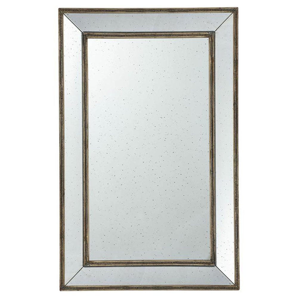Silver Wood Framed Accent Mirror - 43-inch