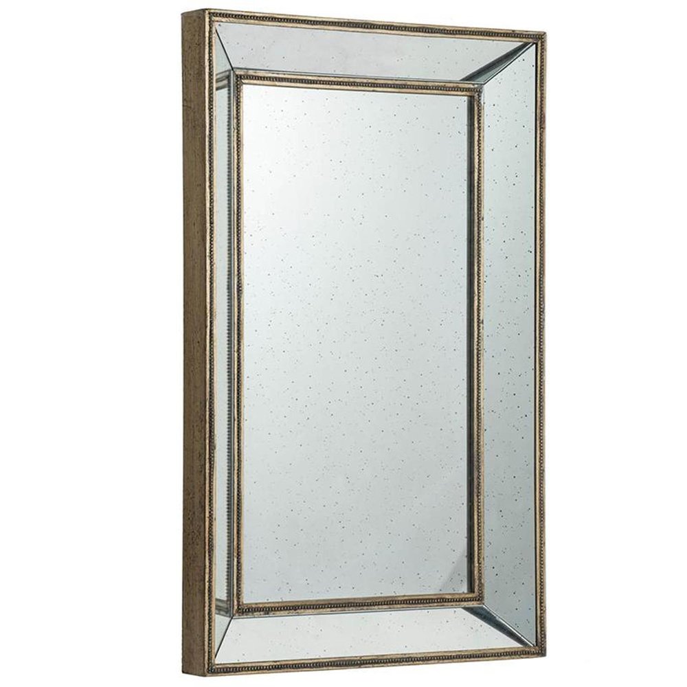 Silver Wood Framed Accent Mirror - 43-inch